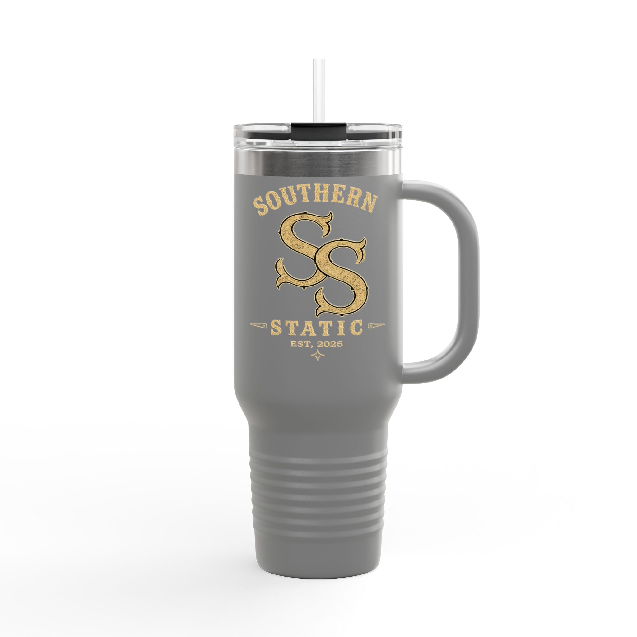 40oz Insulated Travel Mug — Southern Static Logo Stainless Tumbler
