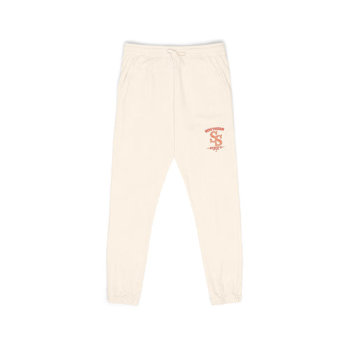 Embroidered Floral Snake Sweatpants — Garment-Dyed Fleece Joggers