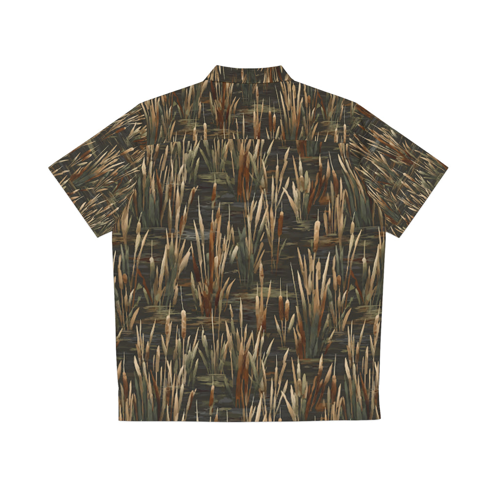 Reed Camouflage Hawaiian Shirt — Outdoor Fishing Beach Camp Shirt
