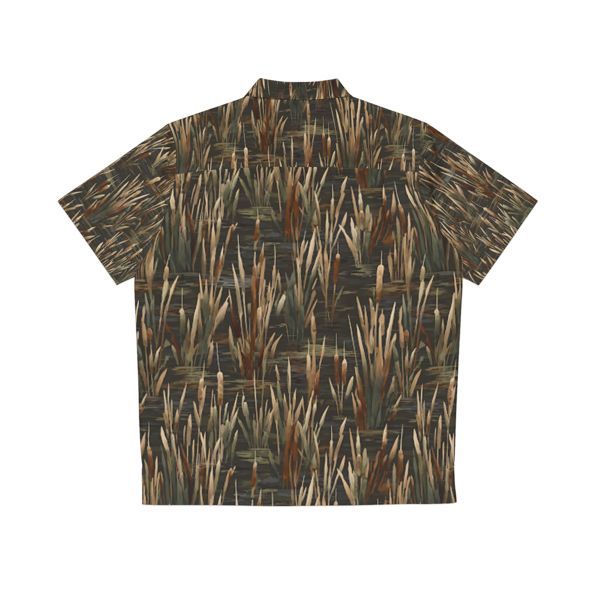 Reed Camouflage Hawaiian Shirt — Outdoor Fishing Beach Camp Shirt