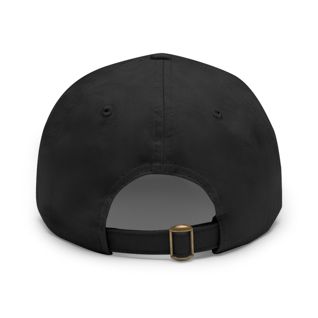 Leather Patch Dad Hat — Southern Static Monogram on Orange Camo