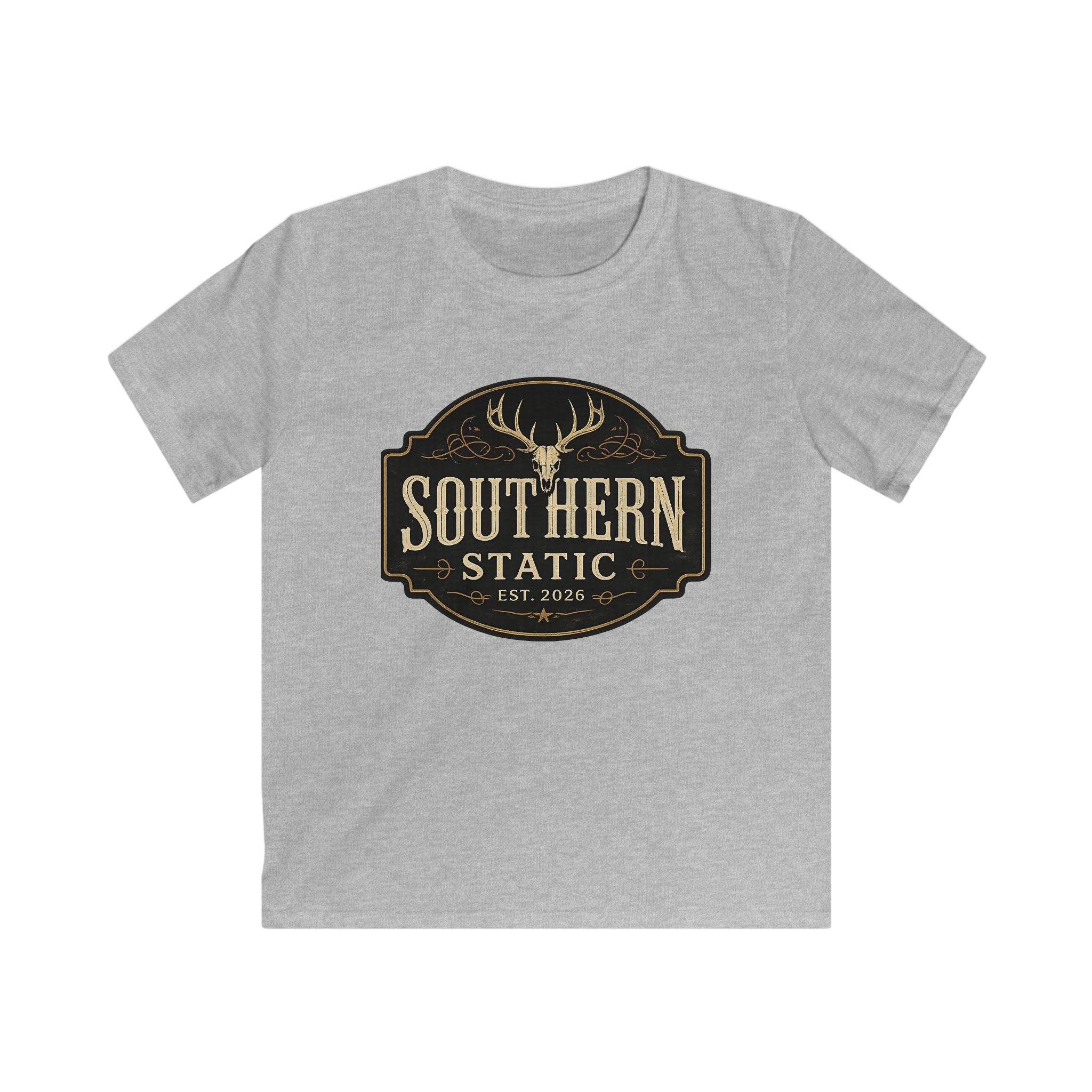 Kids Tee — "Southern Static" Vintage Deer Logo