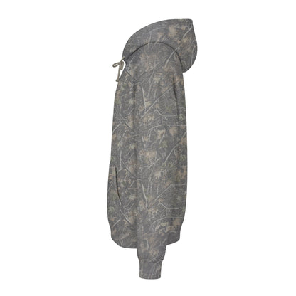 Southern Static Camo Hoodie — Outdoor Hunting Hoodie with Orange Logo