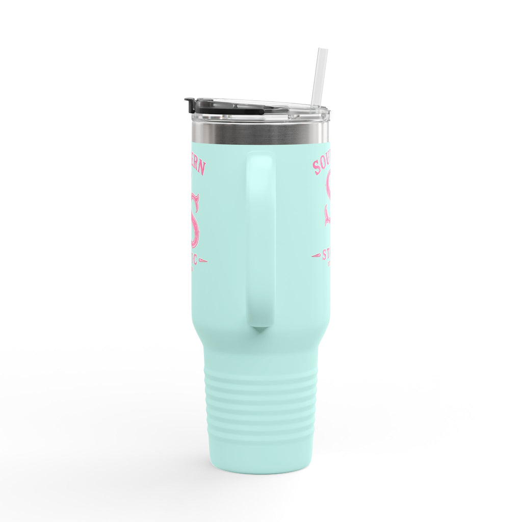 40oz Insulated Travel Mug — Southern Static Pink Logo