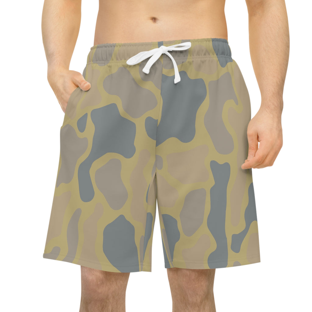 Desert Camo Athletic Shorts — Lightweight AOP Performance Shorts