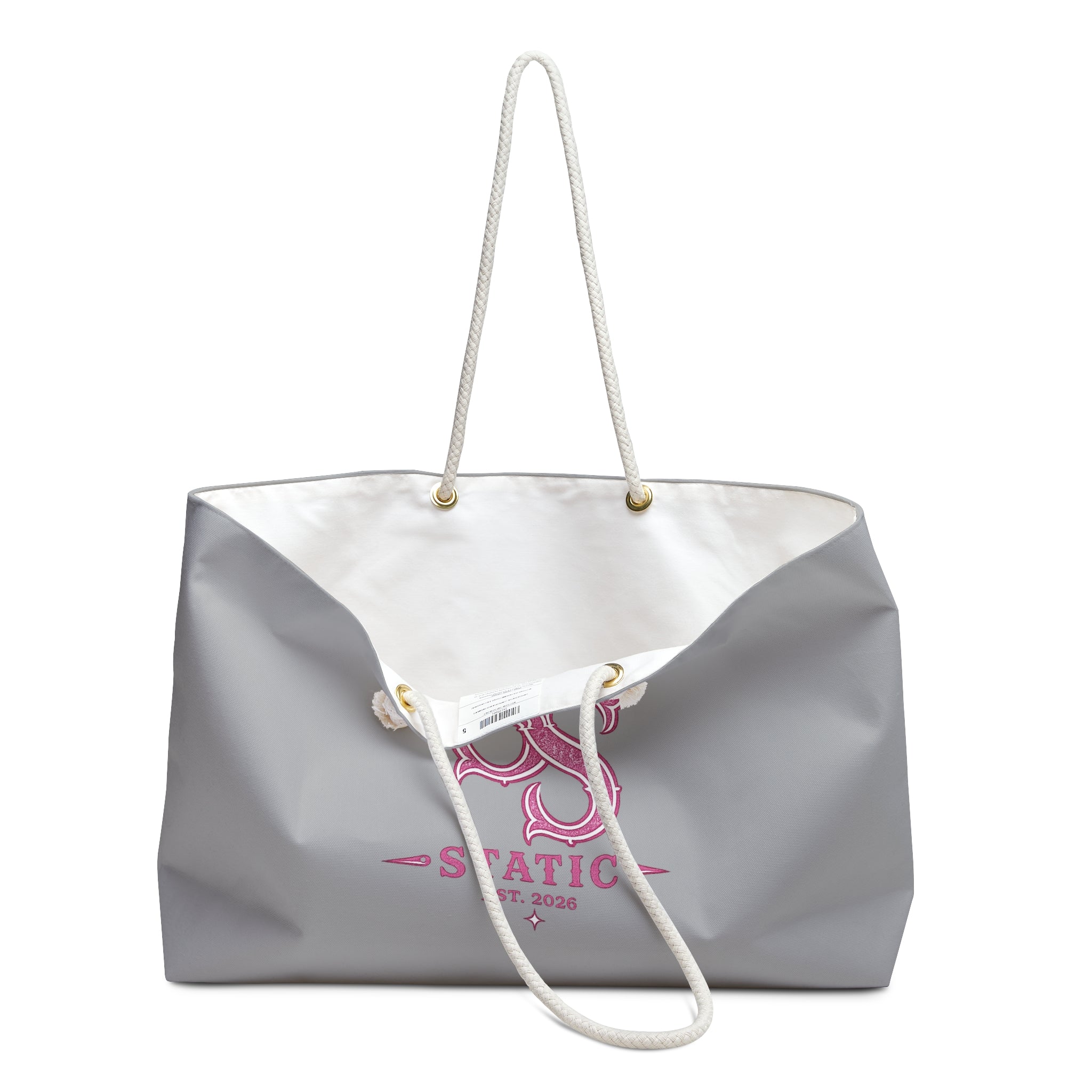 Southern Static Weekender Bag — Pink Logo Travel Tote