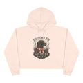 Southern Static Dog Crop Hoodie — Vintage Black Lab Graphic Cropped Hoodie
