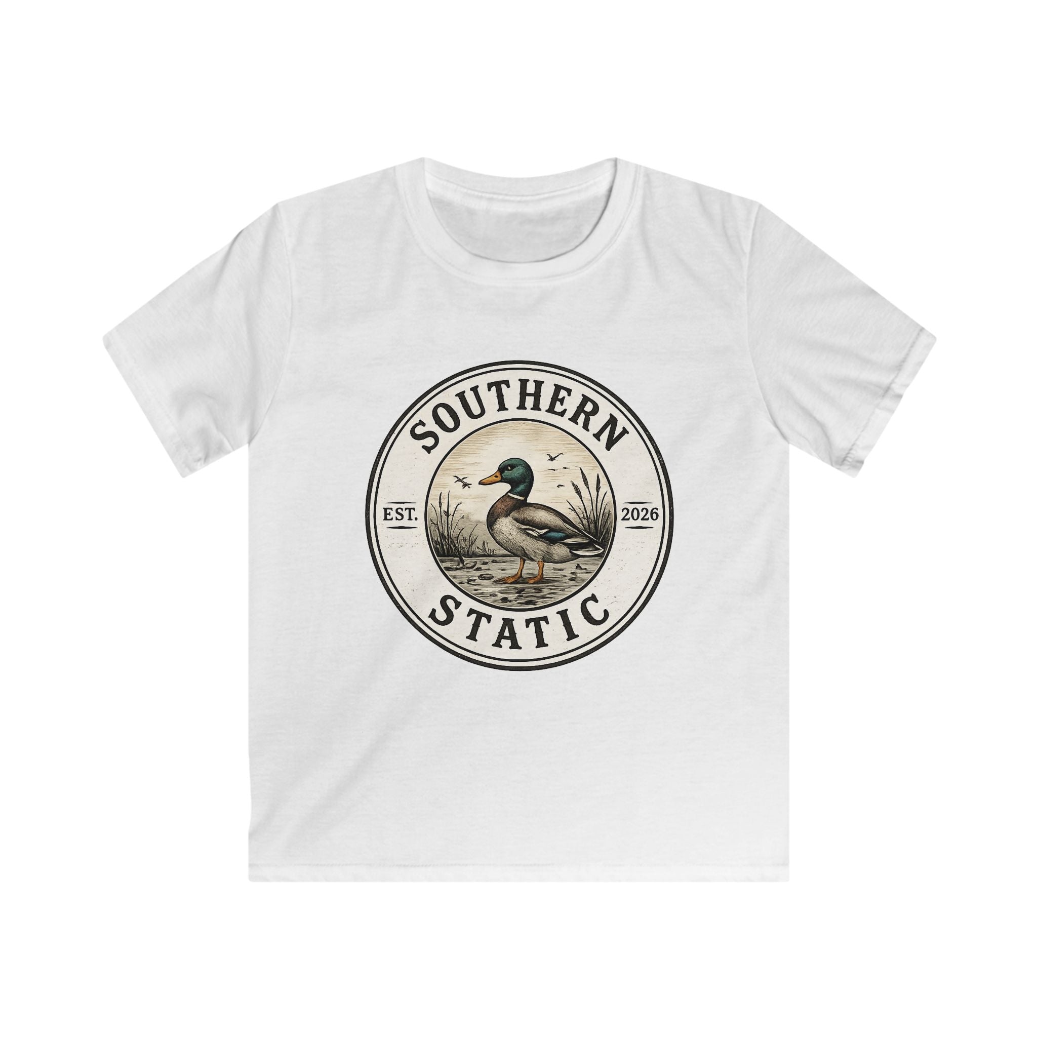 Kids T-Shirt — Southern Static Duck Logo Tee (Est. 2026)
