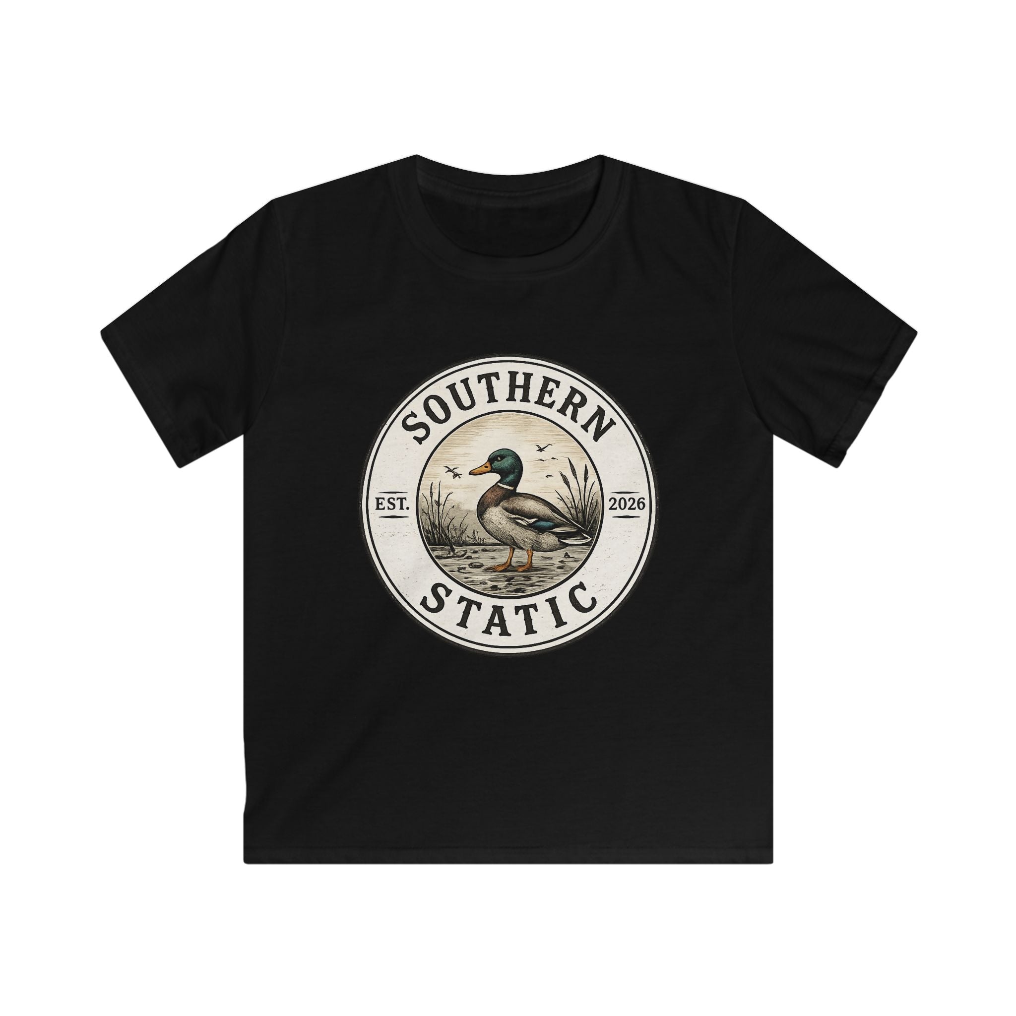 Kids T-Shirt — Southern Static Duck Logo Tee (Est. 2026)