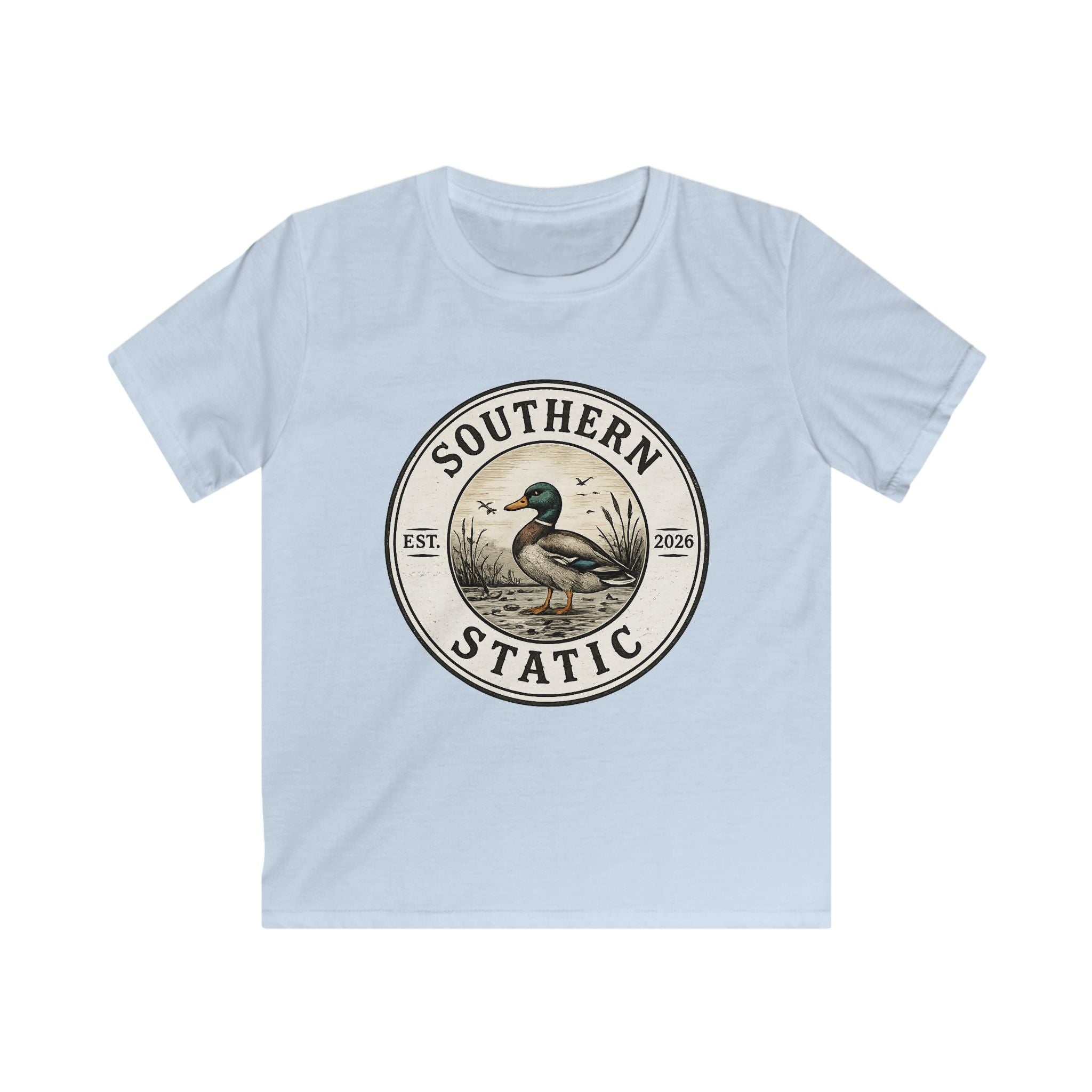 Kids T-Shirt — Southern Static Duck Logo Tee (Est. 2026)