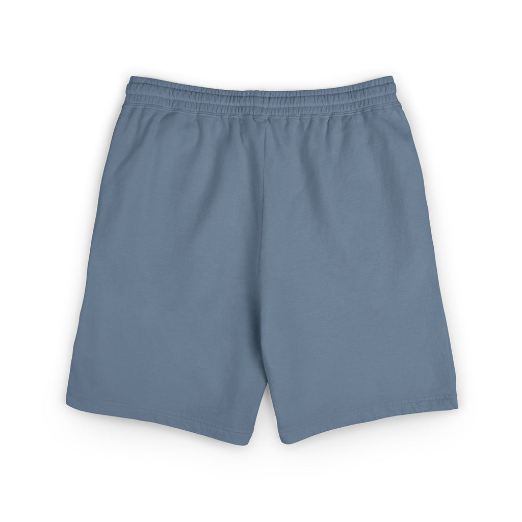 Lightweight Garment-Dyed Fleece Shorts — Casual Cream Sweat Shorts with Pink “SS” Logo