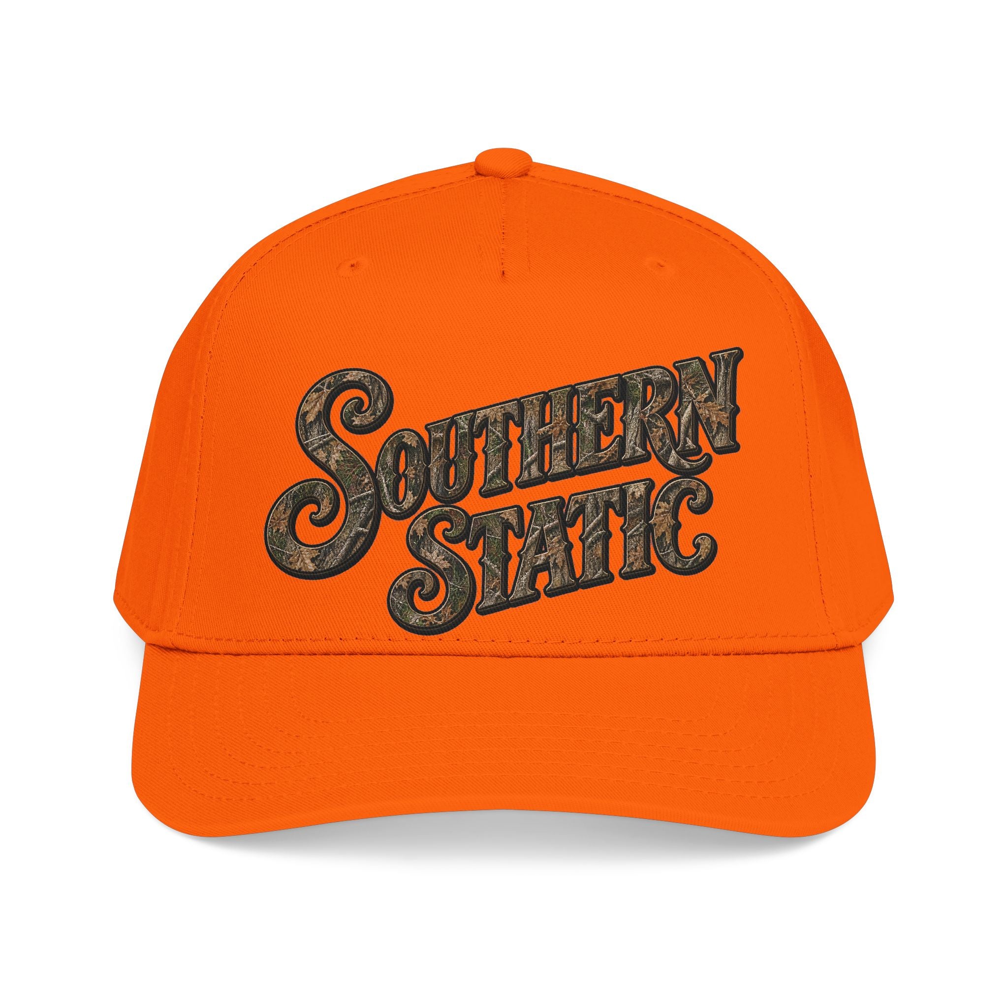 Southern Static Mid-Profile Baseball Cap — Retro Script Logo Hat