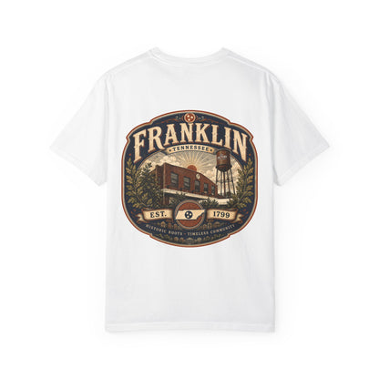 Franklin Tennessee Vintage Cityscape T-Shirt | Franklin TN Est. 1799