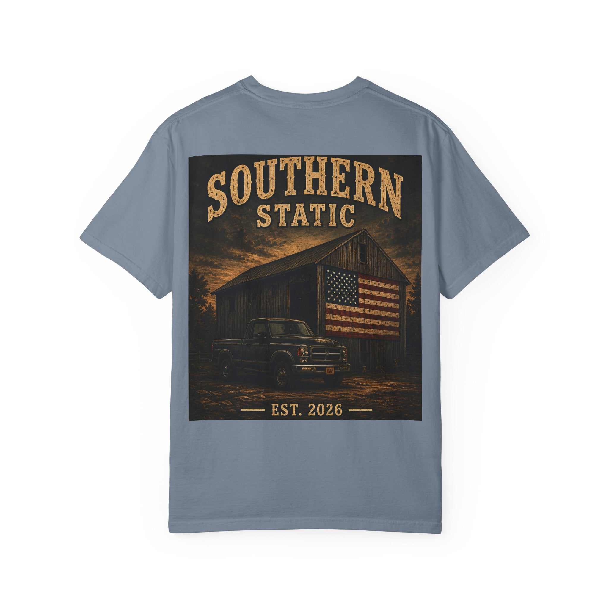 Southern Static Vintage Truck T‑Shirt — American Barn Graphic