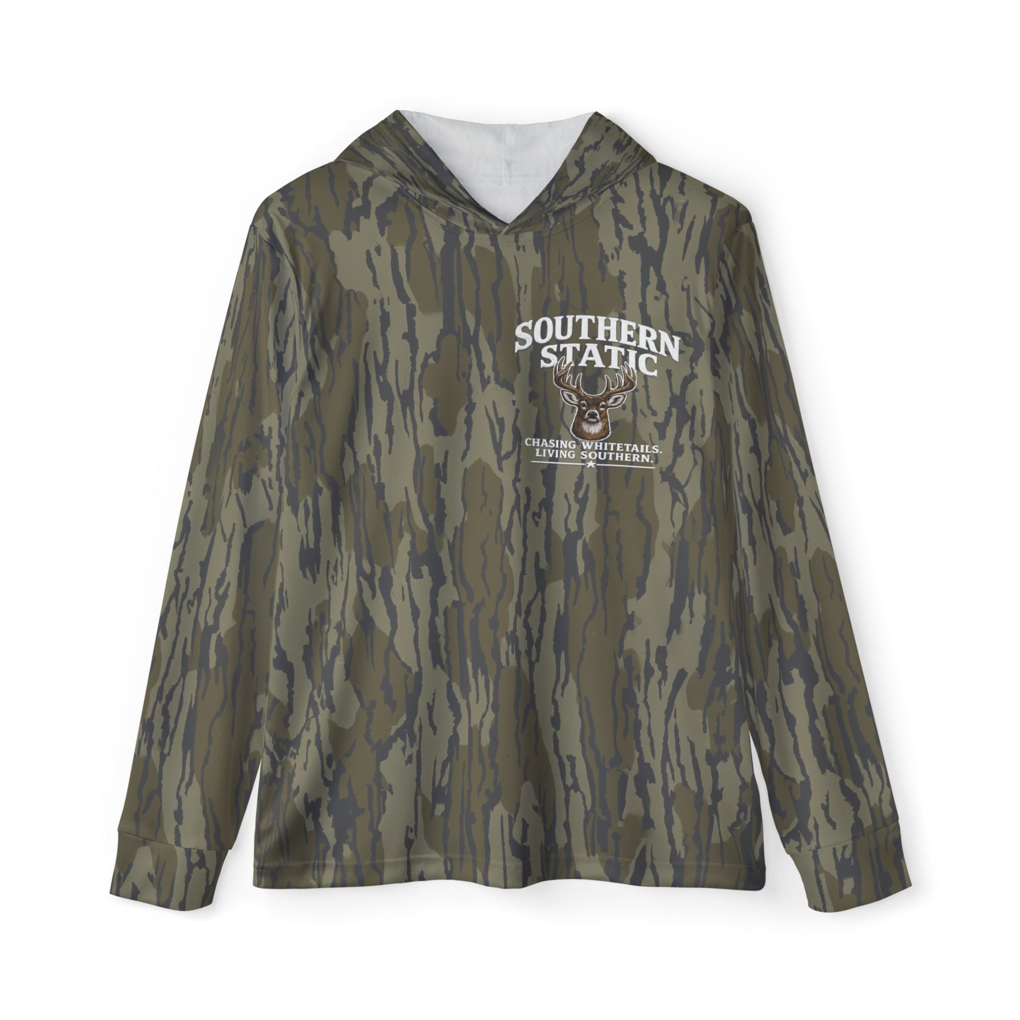 Camo 'Southern Static' Men's Warmup Hoodie - Lightweight Athletic Pullover