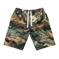 Camo Athletic Long Shorts – Southern Static Logo All-Over Print