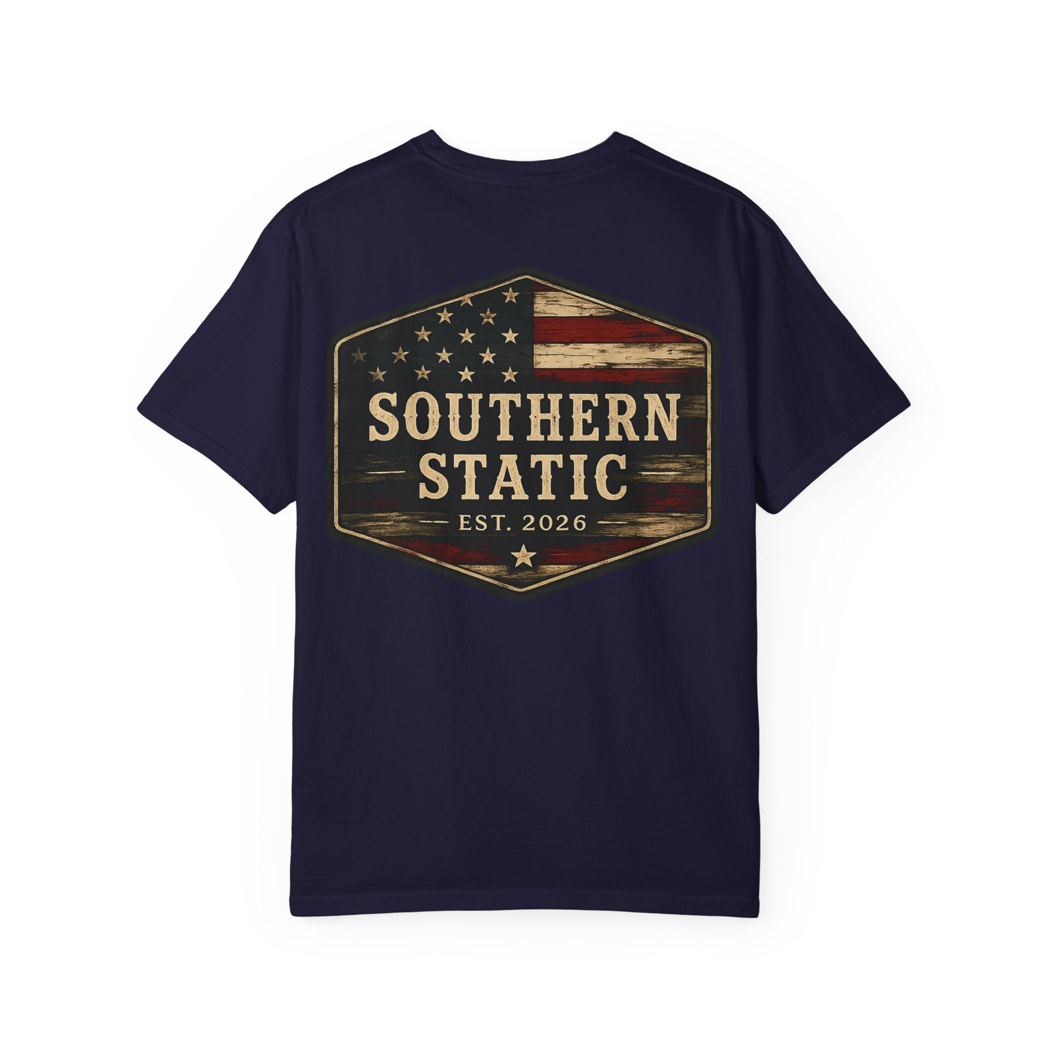 Southern Static T-Shirt — Vintage American Flag Graphic Tee