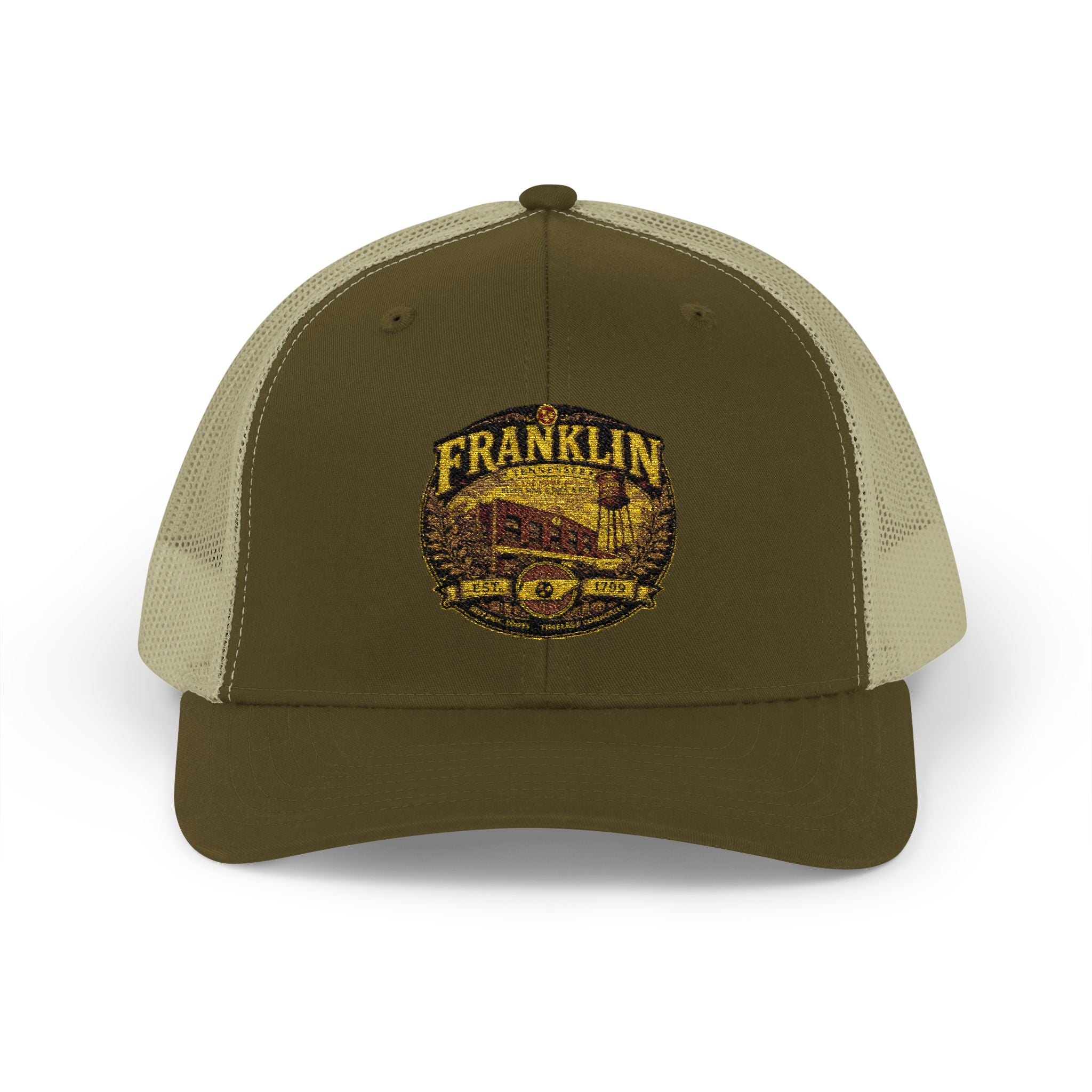 Franklin Vintage Truck Patch Snapback Trucker Cap | Retro Truck Logo