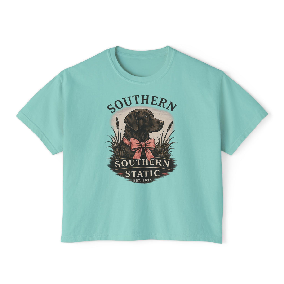 Southern Static Labrador Graphic Tee — Women's Boxy T-Shirt