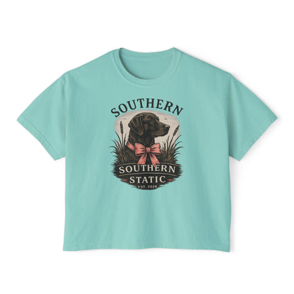 Southern Static Labrador Graphic Tee — Women's Boxy T-Shirt