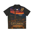 Sunset City Street Scene Hawaiian Shirt | Retro Neon Skyline AOP
