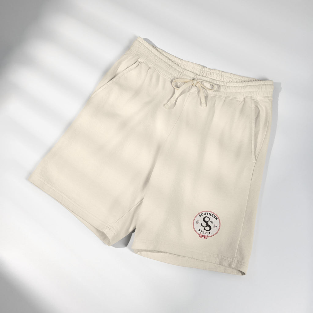 Lightweight Garment-Dyed Fleece Sweat Shorts — Casual Everyday Lounge Shorts