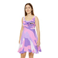 Pink Purple Camo Southern Static Skater Dress