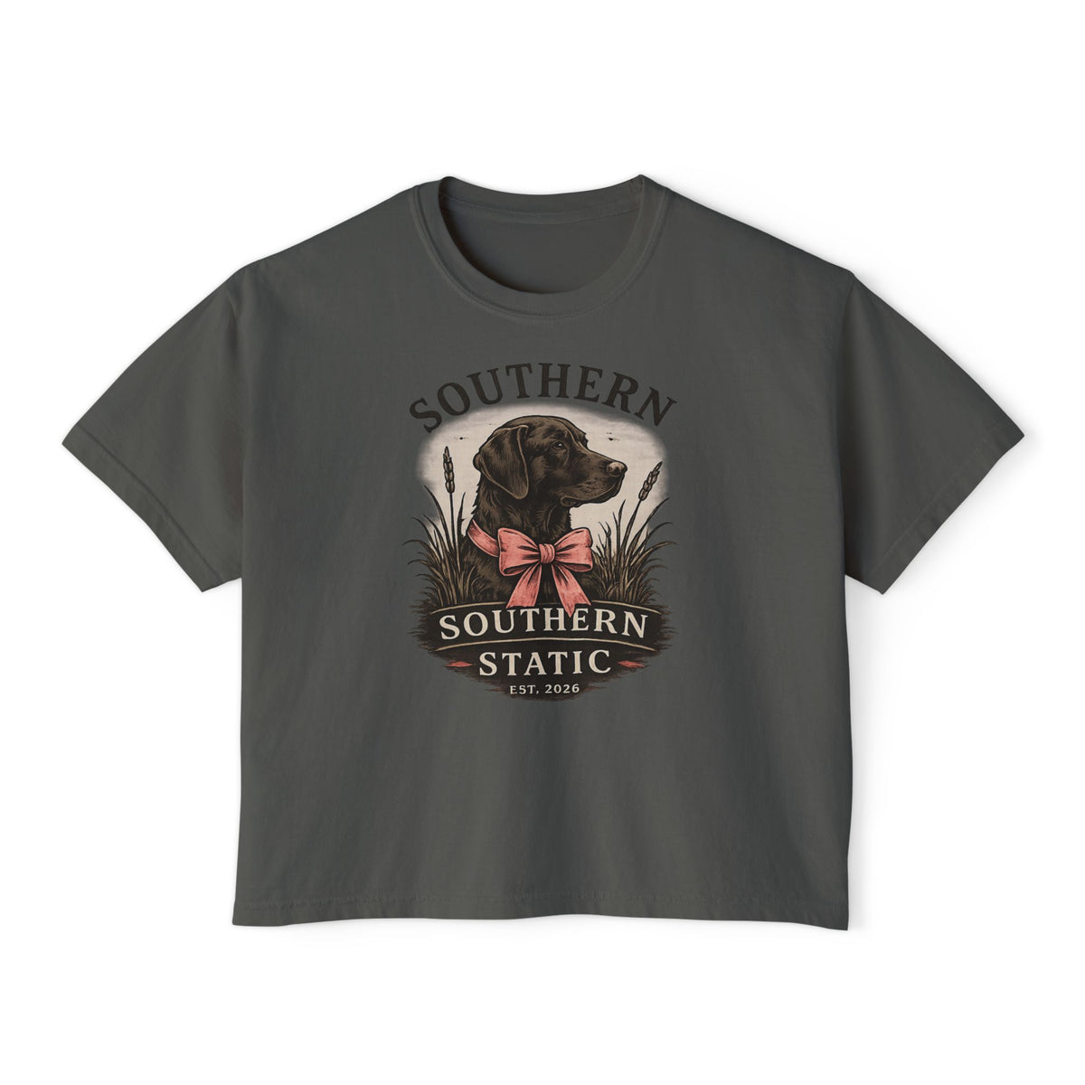 Southern Static Labrador Graphic Tee — Women's Boxy T-Shirt