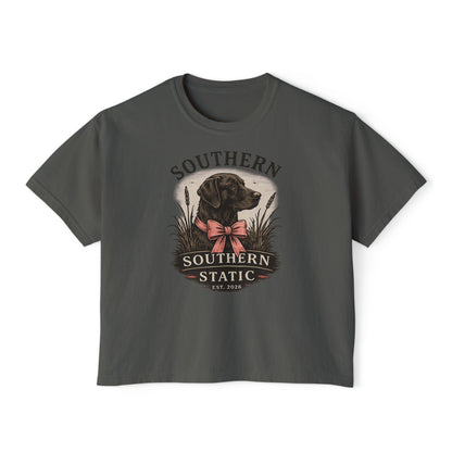 Southern Static Labrador Graphic Tee — Women's Boxy T-Shirt
