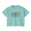 Southern Static Women's Boxy Tee — Vintage Americana Graphic Cropped T‑Shirt