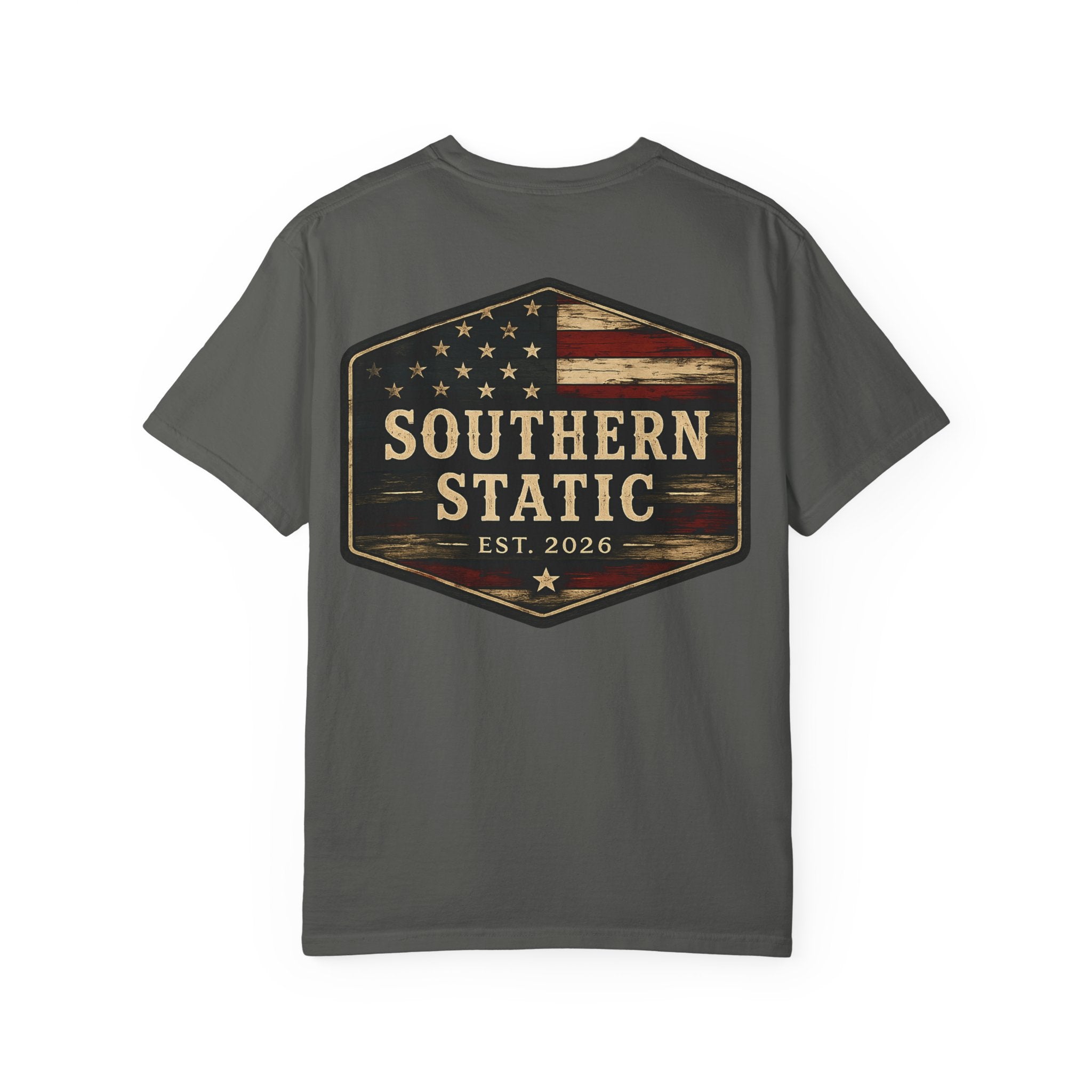 Southern Static T-Shirt — Vintage American Flag Graphic Tee