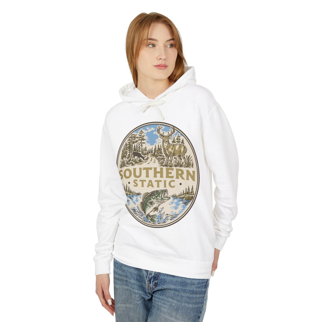 Southern Static Fishing Hoodie - Vintage Outdoors Bass Sweatshirt