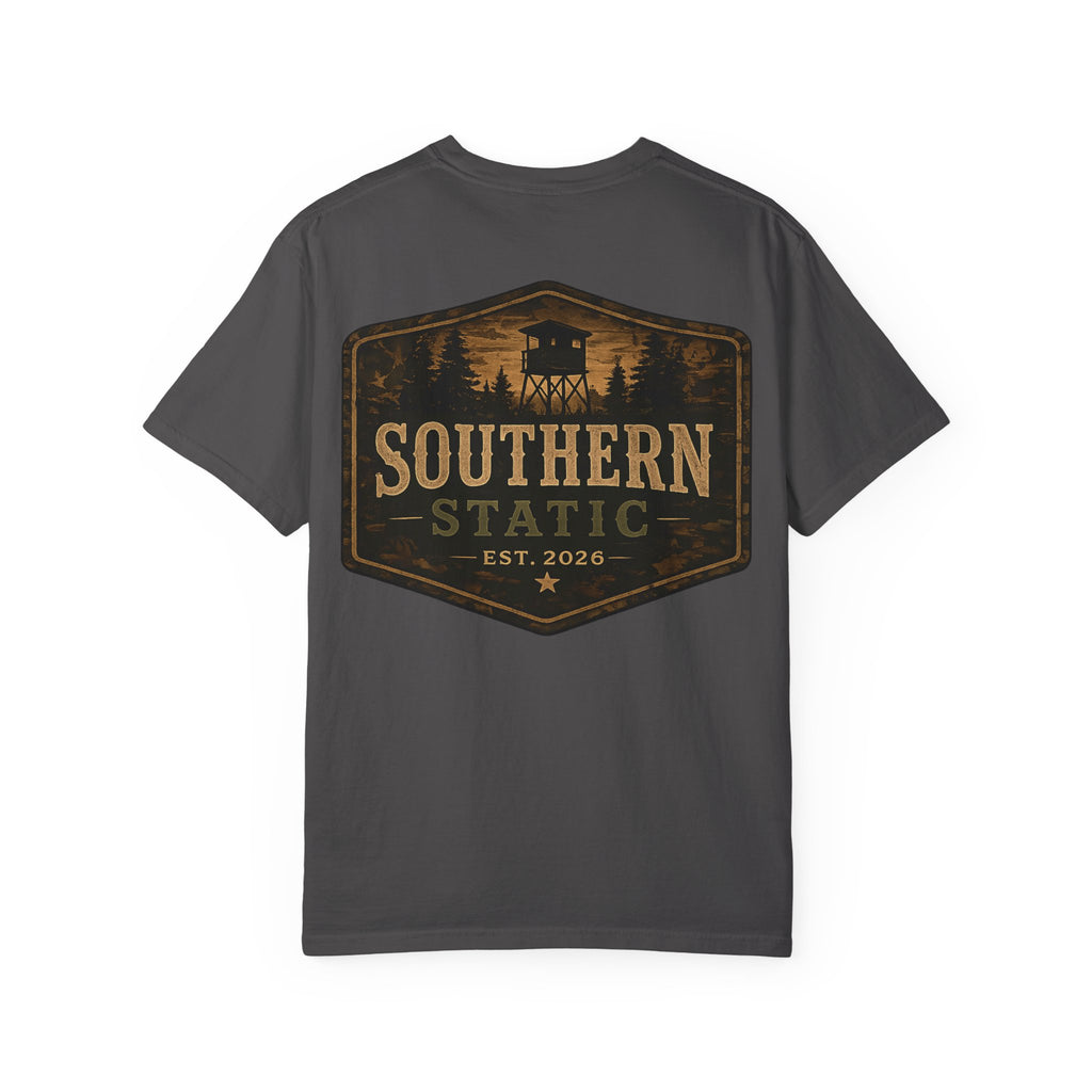 Southern Static Vintage Shield T‑Shirt — 'Southern Static' Logo Tee
