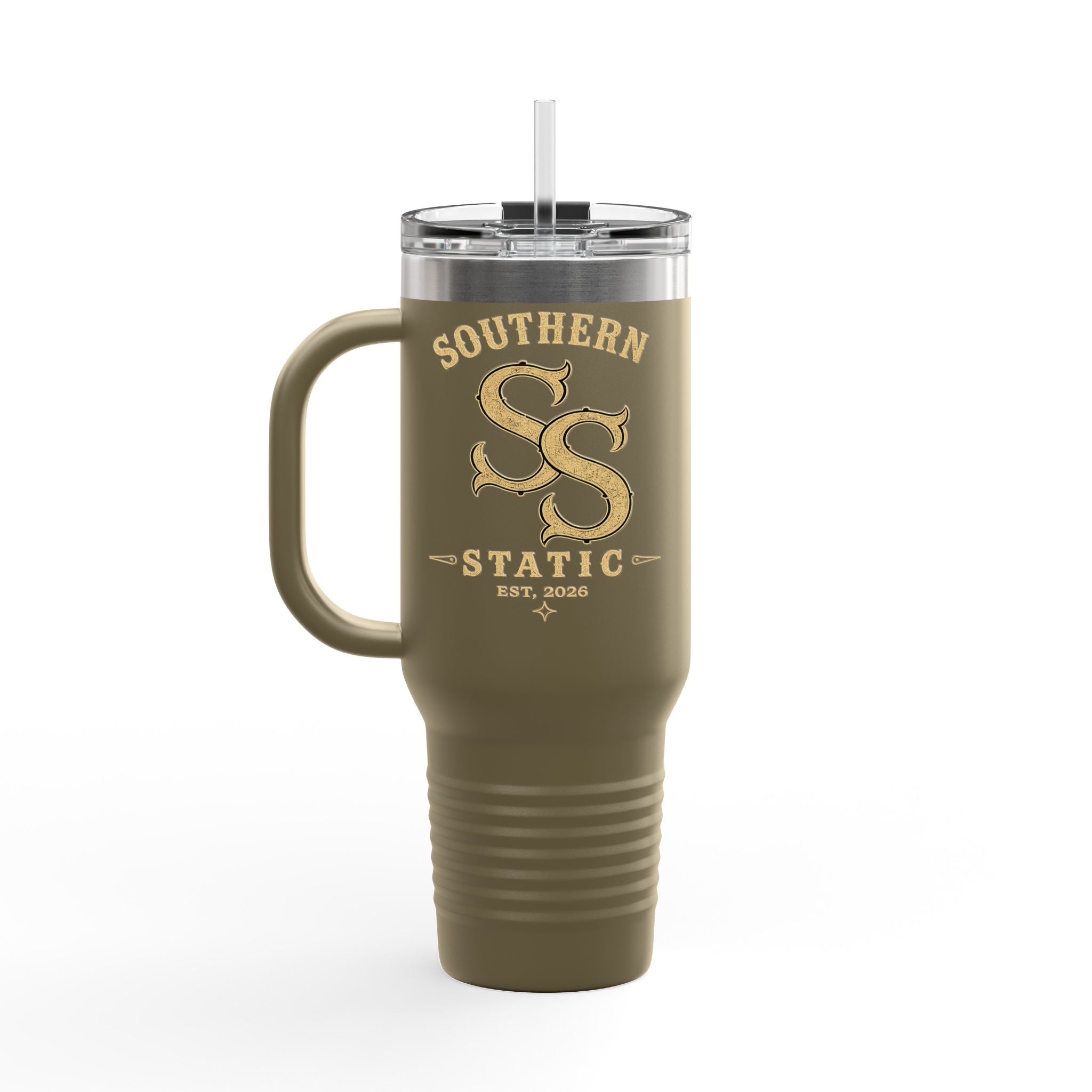40oz Insulated Travel Mug — Southern Static Logo Stainless Tumbler