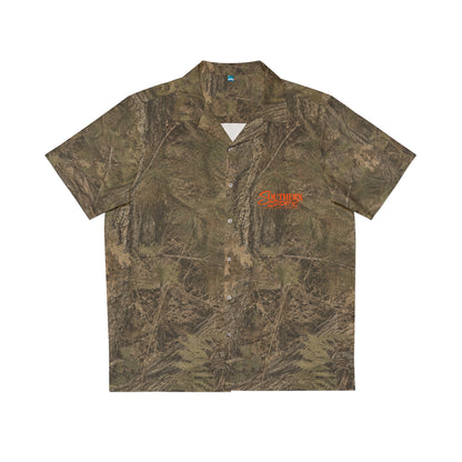 Camo Hawaiian Shirt — "Southern Static" Logo Button-Up