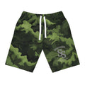 Camo Athletic Long Shorts — Green Urban Camouflage Gym & Casual Swim Trunks