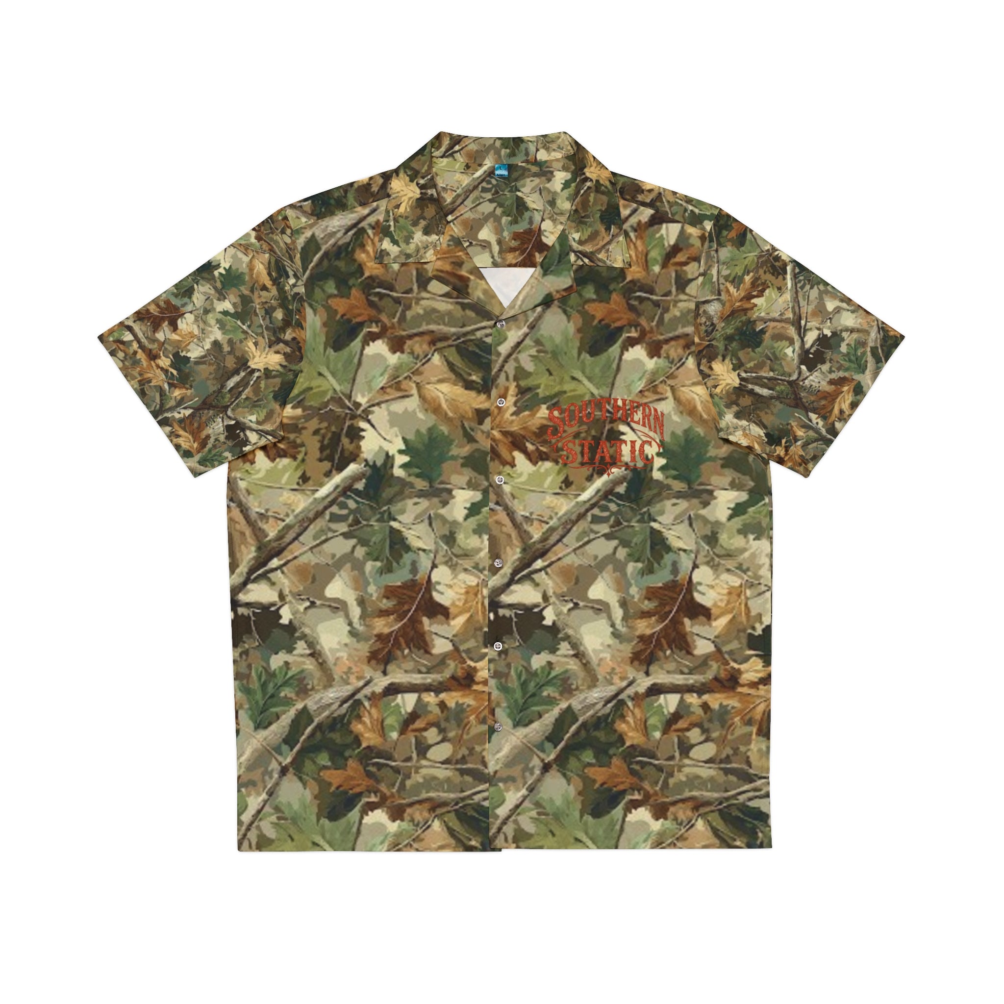 Camouflage Hawaiian Shirt — Men's Realtree Camo Aloha Button-Up