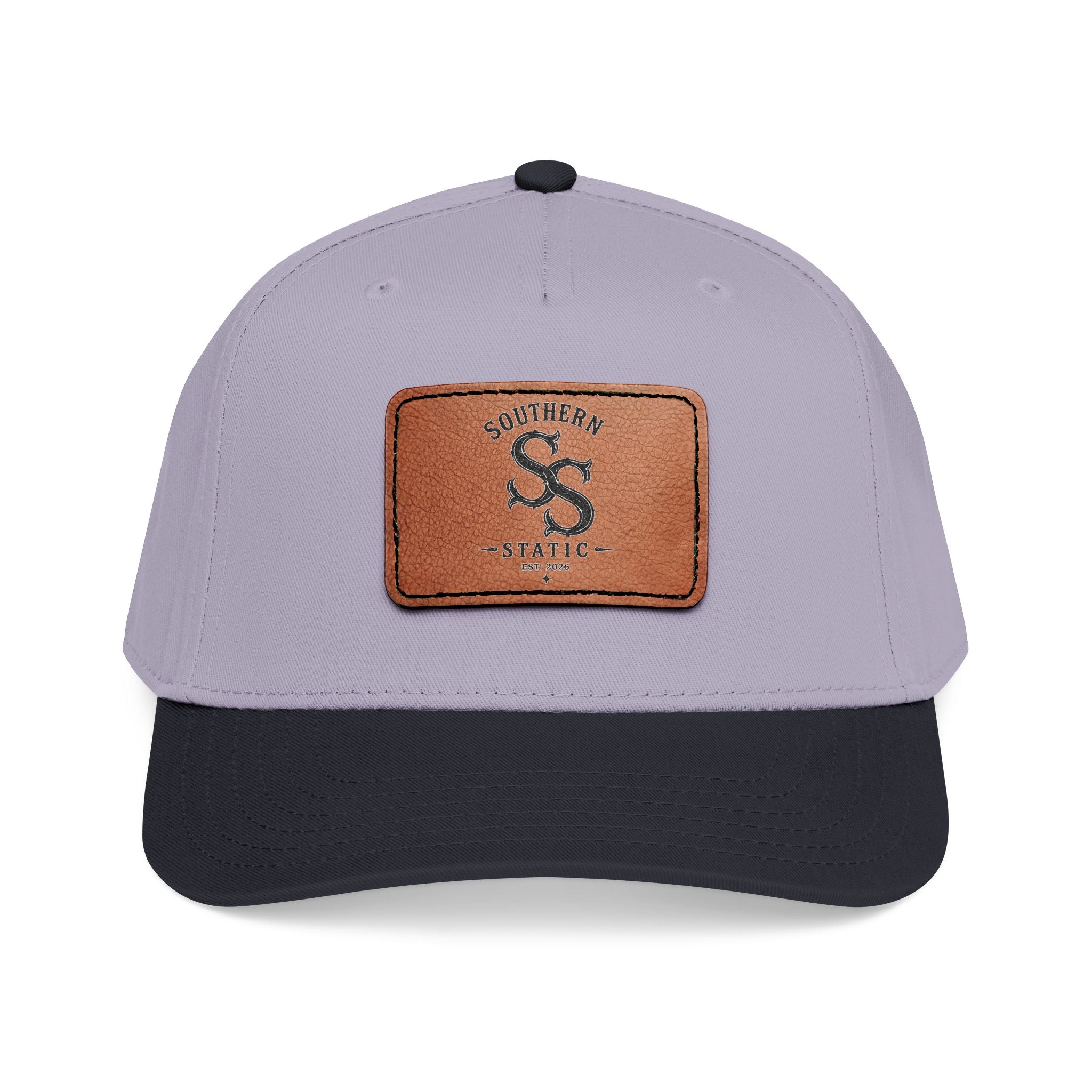 Leather Patch Baseball Cap – Vintage Southern Static Logo