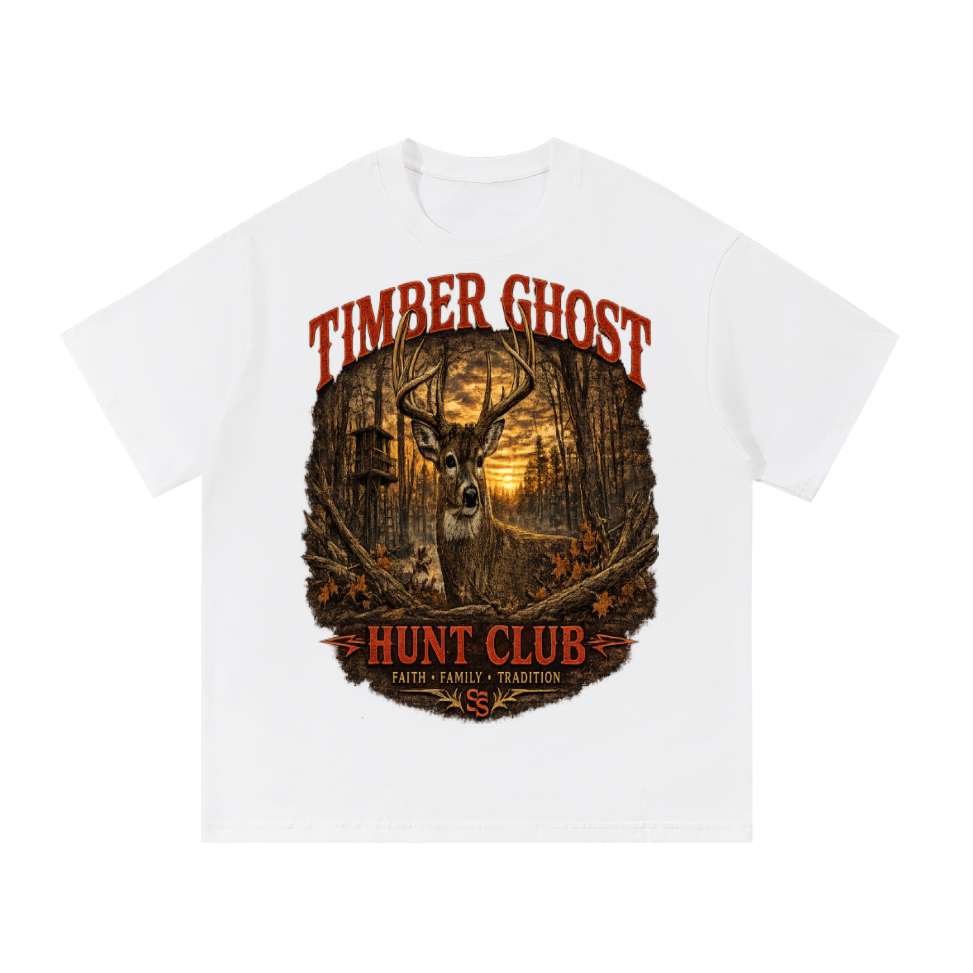 Southern Static Timber Ghost | Premium Whitetail Hunting T-Shirt