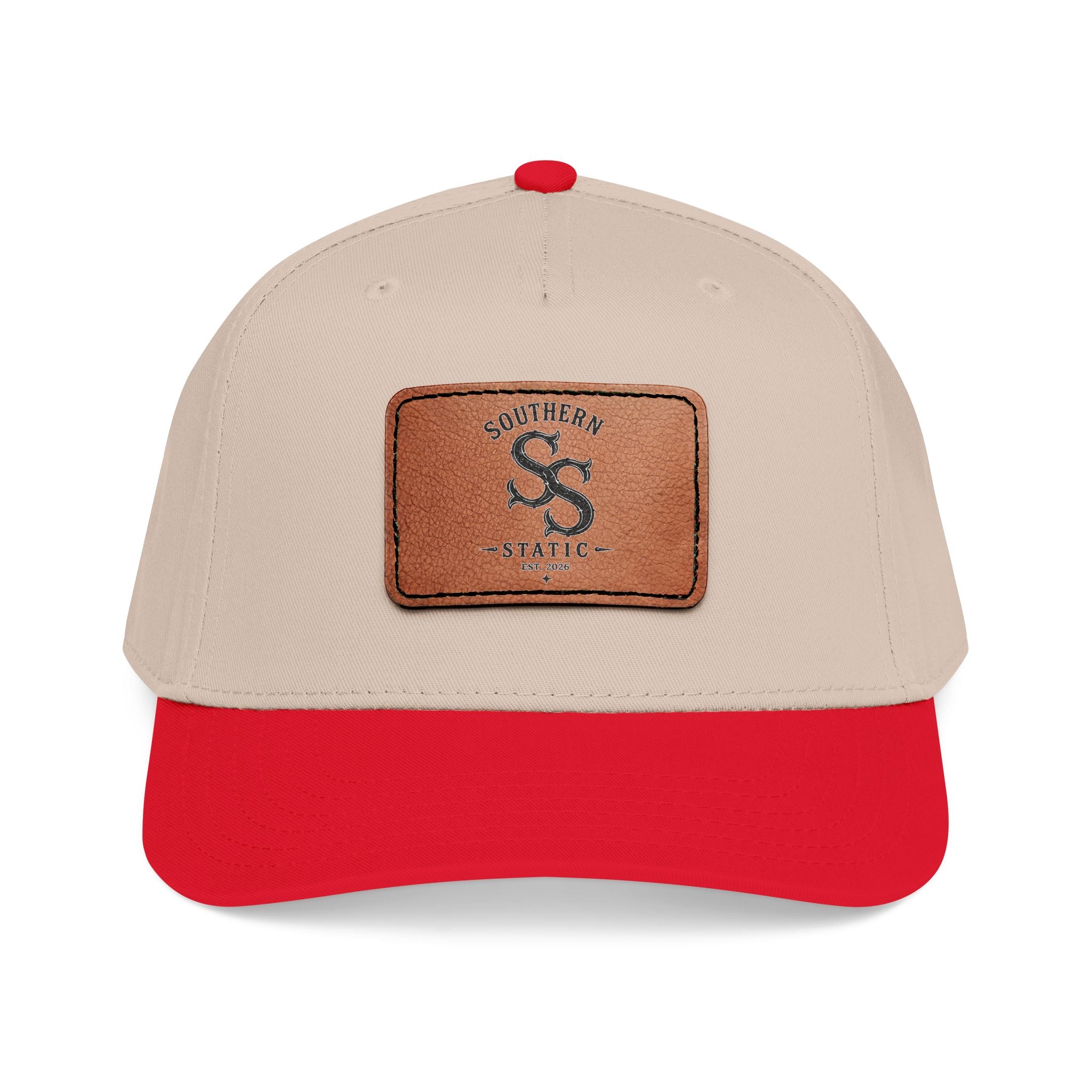 Leather Patch Baseball Cap – Vintage Southern Static Logo