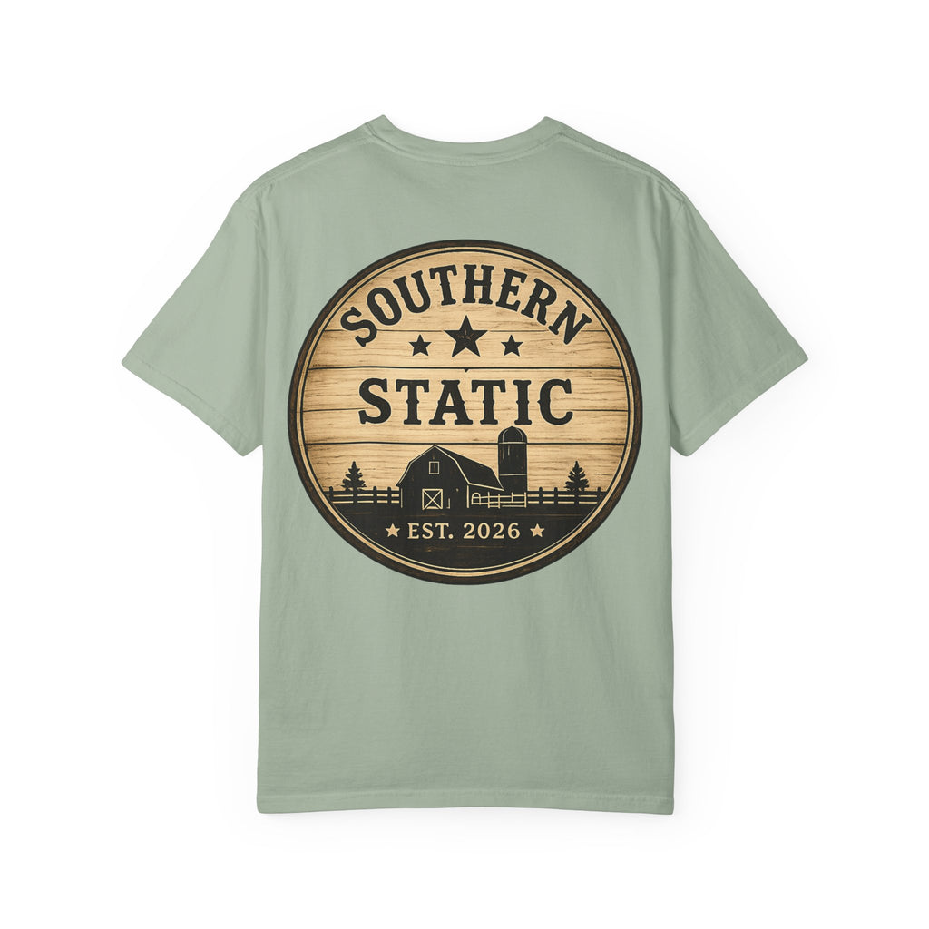 Southern Static Barn Logo T-Shirt — Rustic Farmhouse Graphic Tee
