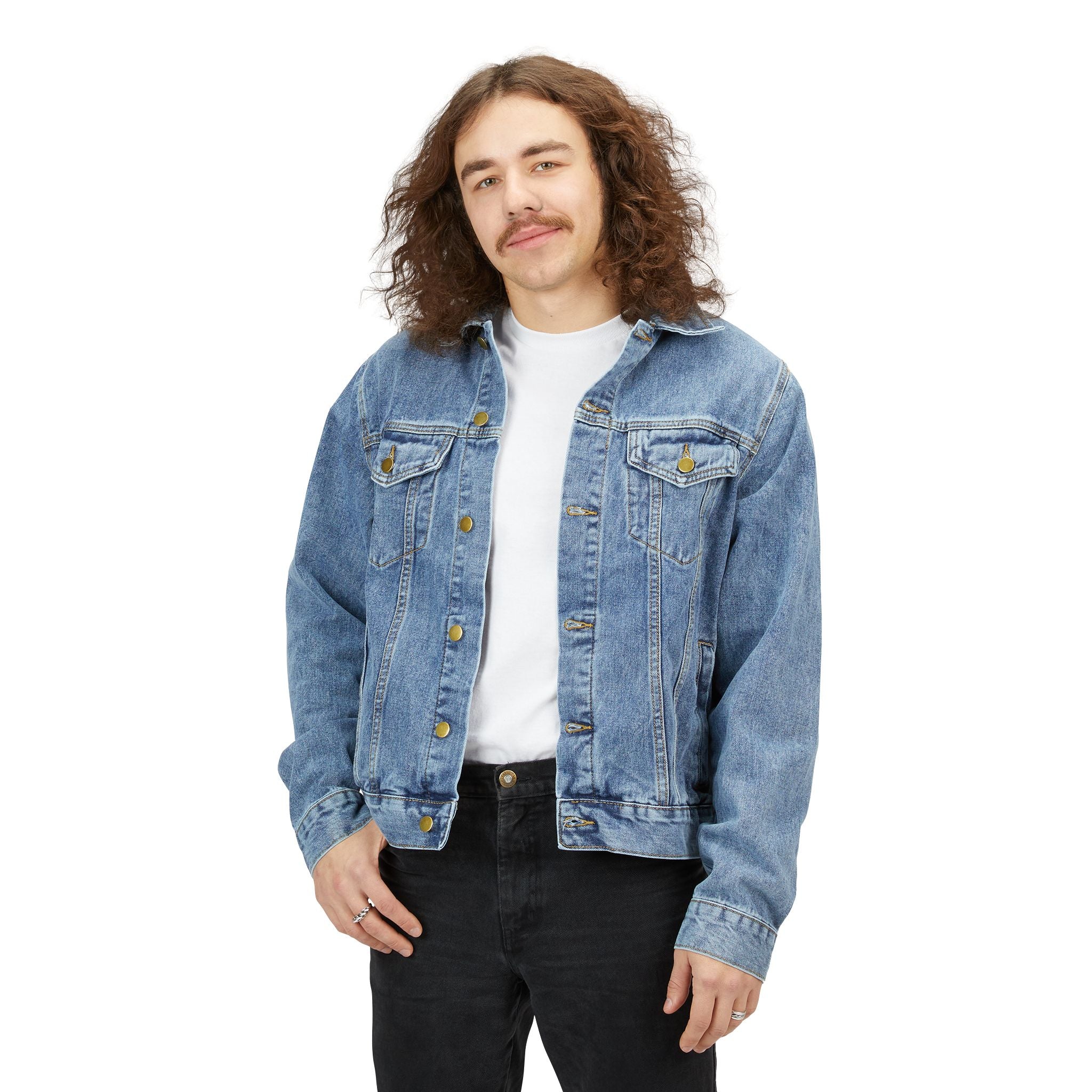 Memphis Vintage Badge denim jacket | Blues City skyline graphic