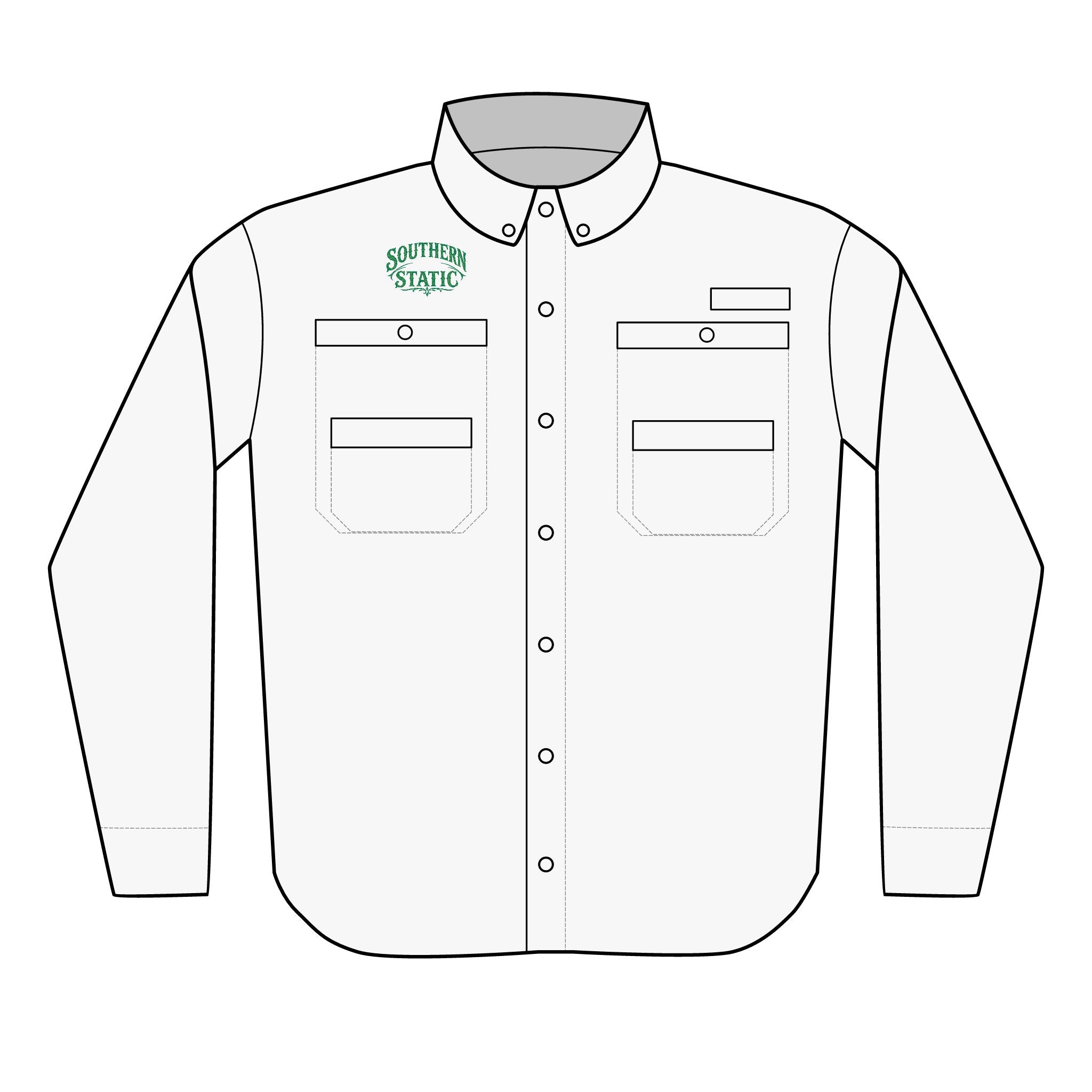 Southern Stogie embroidery Shirt | Fishing Utility Button-Up