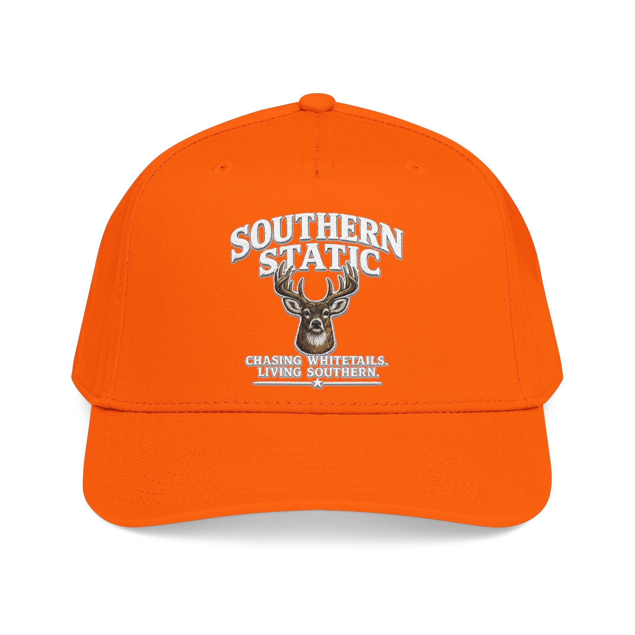 Southern Static Mid-Profile Baseball Cap — Retro Script Logo Hat