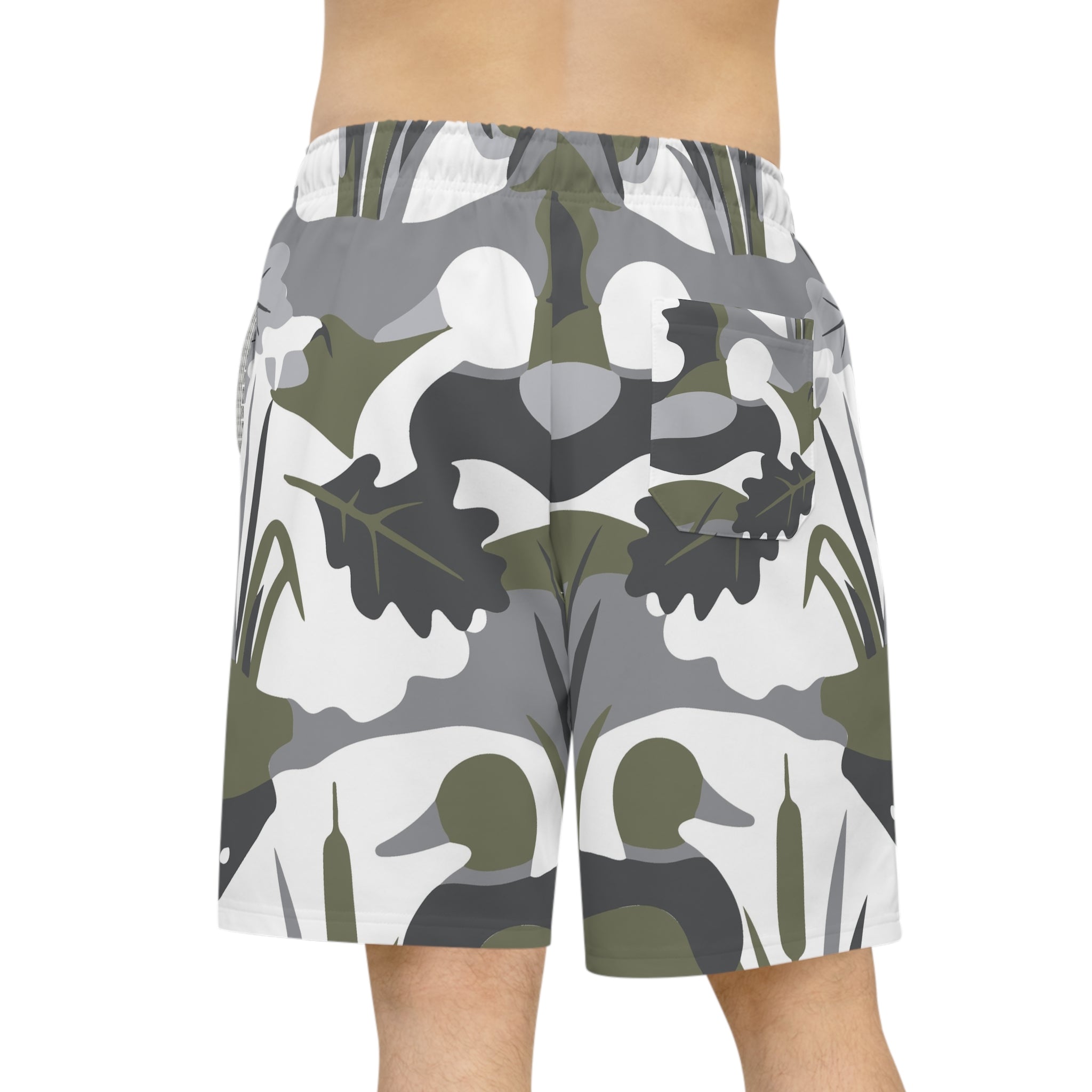 Camouflage Wetland Athletic Shorts — Duck & Reeds Camo Print