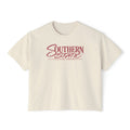 Southern Static Women's Boxy Tee – Retro Logo Graphic Crop T‑Shirt