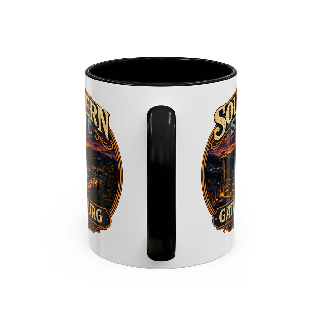 Southern Static Gatlinburg Coffee Mug | Scenic Tennessee Mountains, Night Skyline