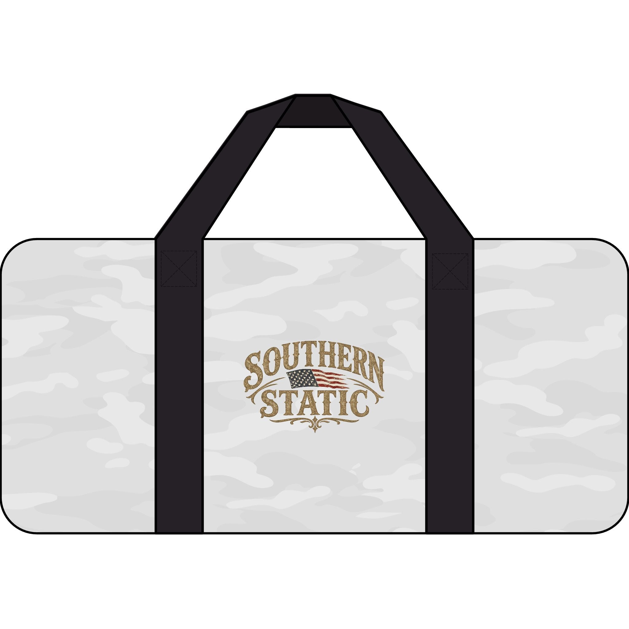 Southern Static Logo Duffel Bag | Checkered or Camo Strap Travel Bag