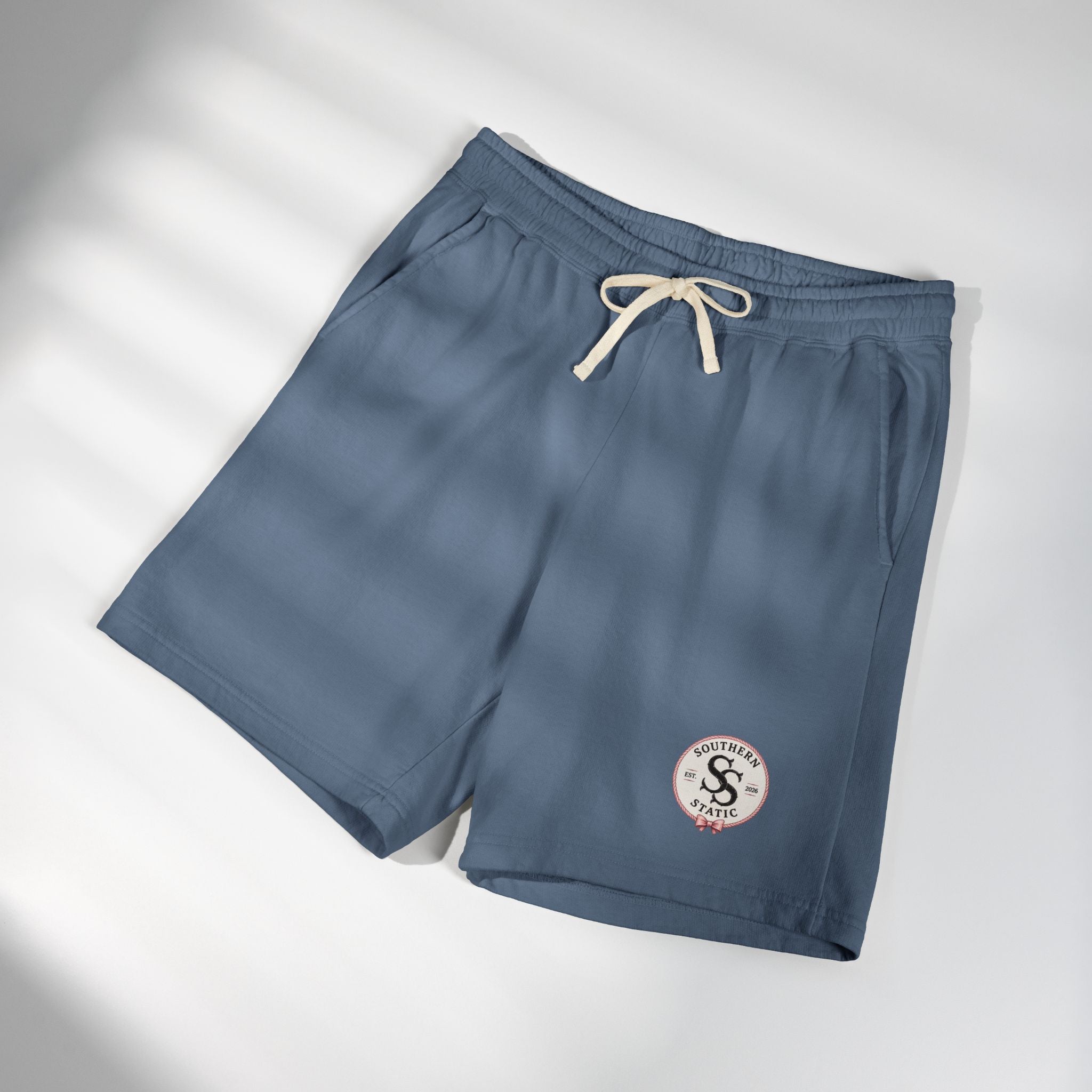 Lightweight Garment-Dyed Fleece Sweat Shorts — Casual Everyday Lounge Shorts