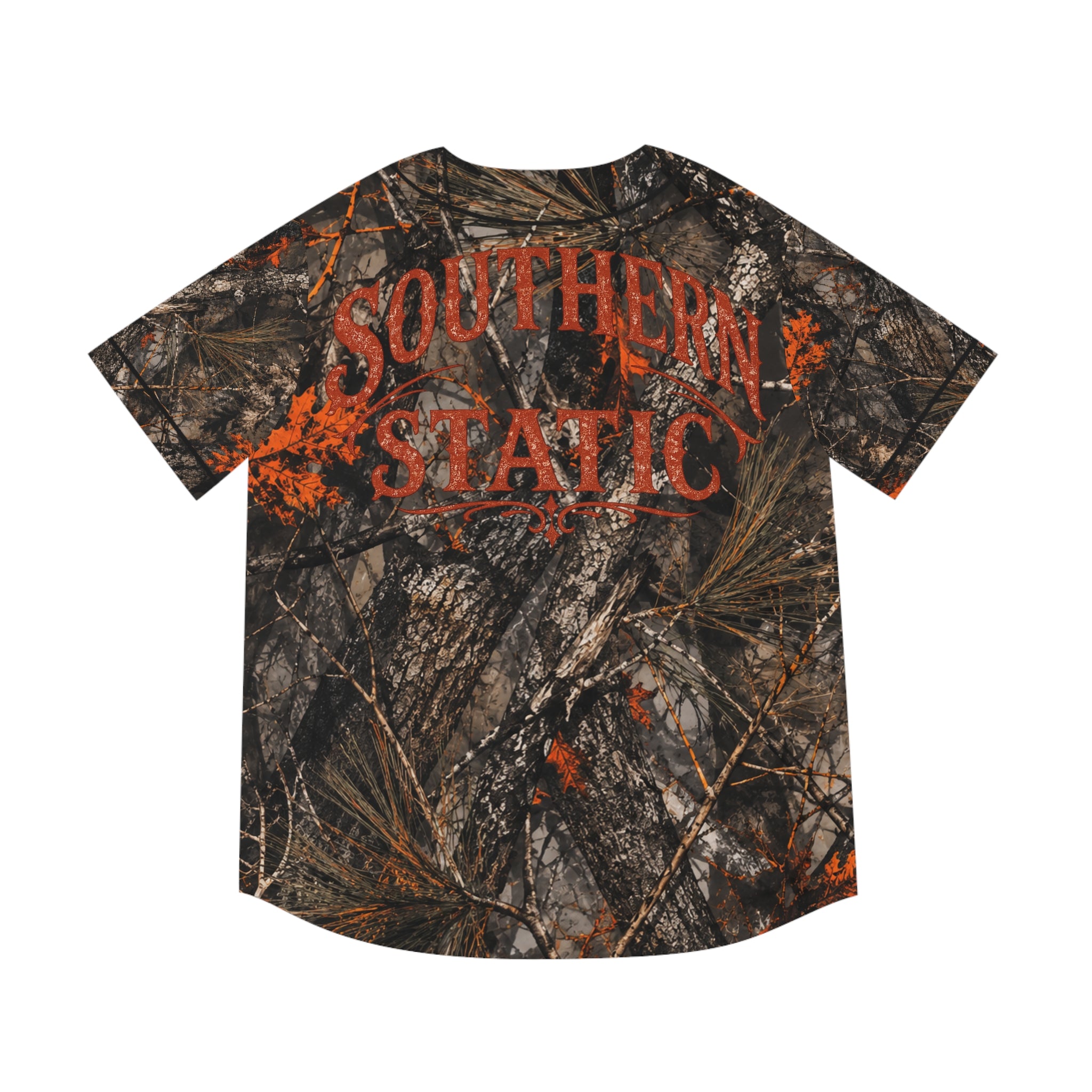 Southern Static Camo Baseball Jersey | American Flag Allover Print